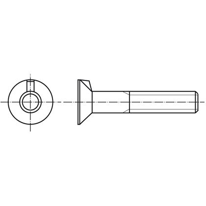 M12x60 PLAIN 4.6 Flat countersunk Nib bolts DIN 604