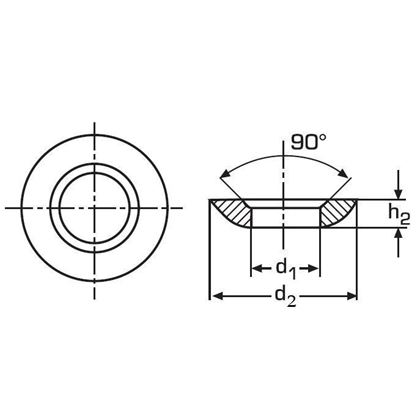 M8 d. 8.4x17x3.2 PLAIN Spherical washers DIN 6319C