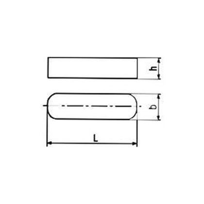 Parallel keys 5x5x12 1.4571 Stainless steel DIN 6885A