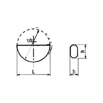 5x6.5 Woodruff keys DIN 6888