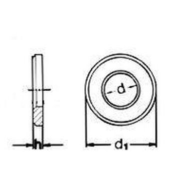 M27 d. 28x50x5 HOT DIP GALVANIZED 300 HV Round washer for high strength structural bolting - A - DIN 6916 / EN 14399 - 6