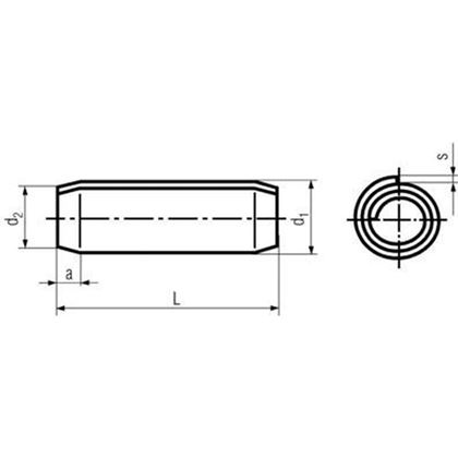 4x24 Spring type straight pins DIN 7343