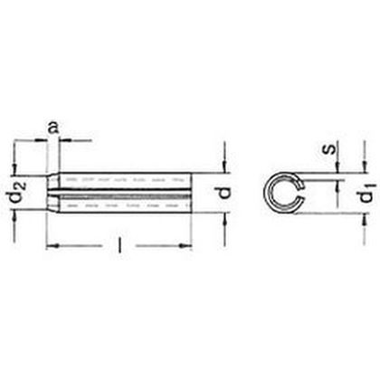 4x20 spring pins, ligt type DIN 7346