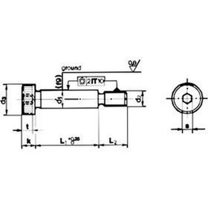 Hexagon socket head shoulder screw 5/16-18x2.IN UNC PLAIN 12.9 dia. 3/8" tol. f9 ISO 7379
