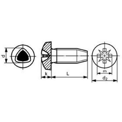 M4x10 A2 STAINLESS STEEL Cross recessed pan head thread forming screws DIN 7500 C-Z