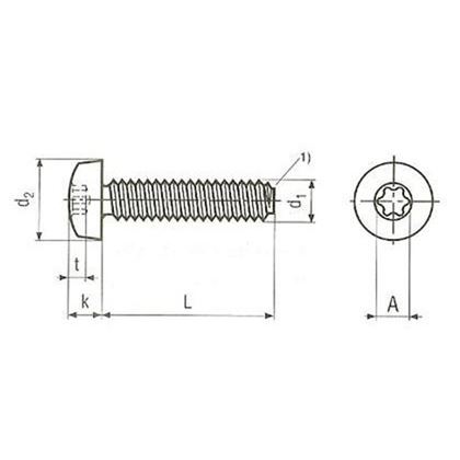 M3x8 ZINC Cross recessed pan head thread forming screw Taptite D-7500 CE