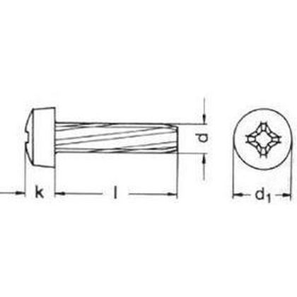 M3x6 ZINC Cross recessed head thread cutting screws DIN 7516A