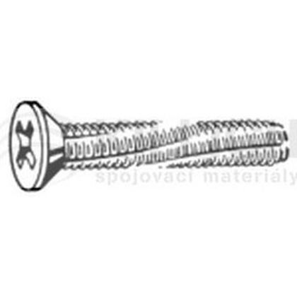 m4x12 ZINC Cross recessed countersunk head thread cutting screws DIN 7516D-H