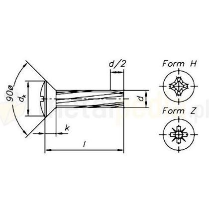 M5x20 ZINC Cross recessed mushroom head thread cutting screws DIN 7516E