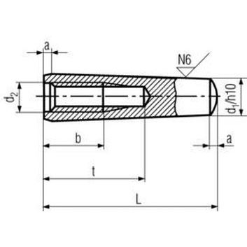 14x50 h10 PLAIN Taper pins with internal thread DIN 7978
