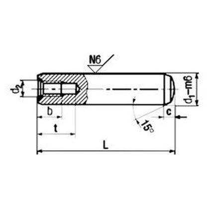 16x50 Parallel pins with internal thread DIN 7979D