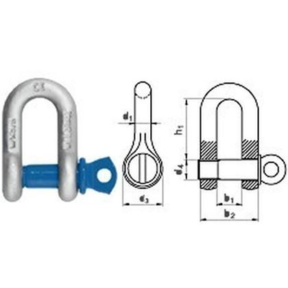 M30 ZINC Shackels, form A DIN 82101