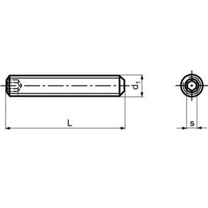 7/16"-14x1".IN UNC PLAIN 45H Hexagon socket set screw flat point DIN 913