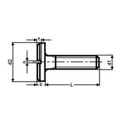 M5x10 ZINC Slotted Pan Head Screws With Large End DIN 921
