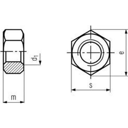 Nuts 1/4"-26 BSF PLAIN /8/ hexagon nut DIN 934