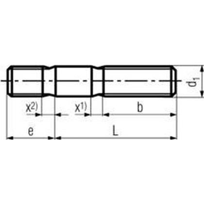 M10x35 ZINC 5.8 Studs DIN 939