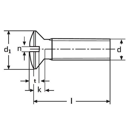 M3x8 BRASS Slotted raised countersunk (oval) head screws DIN 964
