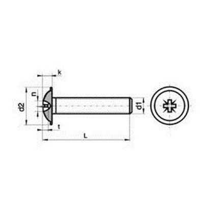 M3x10 ZINC Cross recessed pan head screws with collar DIN 967