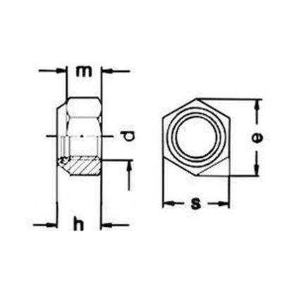 M12x1.25 ZINC /8/ Prevailing torque type hexagon nuts with non-metalic insert, thin type DIN 985