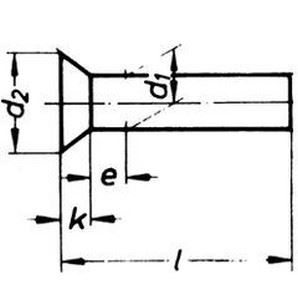 5x18 Fe Countersunk head rivets DIN 661