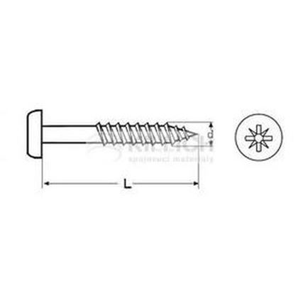 6.0x80 BLUE ZINC panhead chipboard screw, pozidrive DIN 7505B