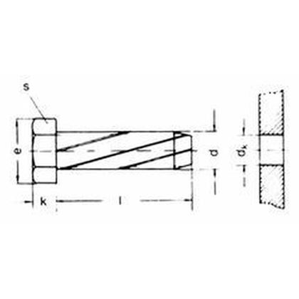 M8x35 ZINC Thread cutting screws, hexagon head DIN 7513A