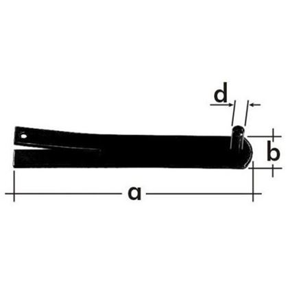 CM 16c Hinge pin d.16mm BLACK