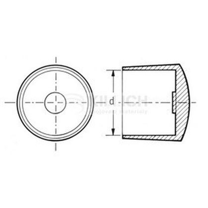 Round Ferrule d.15 black