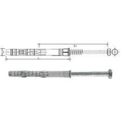 12x80 frame anchor nylon + hexagonal head screw