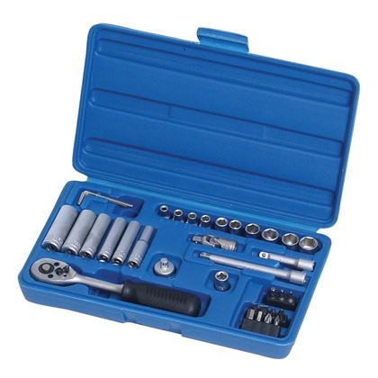 "Socket set 1/4" 36 pcs, plastic FESTA"