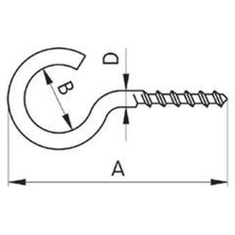 4.0x80 ZINC Ceiling hook