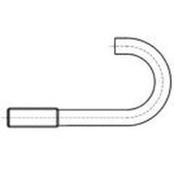 M8x50/100 ZINC J hook with thread