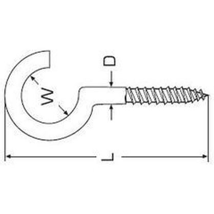 4.6x60 ZINC Cup hook