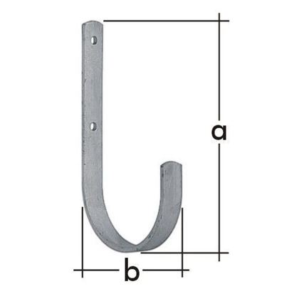Flat hook HMU2 110 zinc for garage and garden