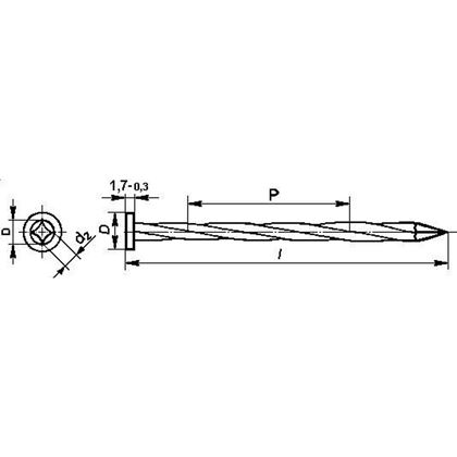 70/2.8 ZINC Screw nail