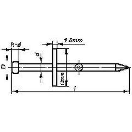 72 Hardened steel nails into concrete