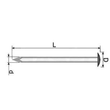 25/1,6 BRASS Round head nail