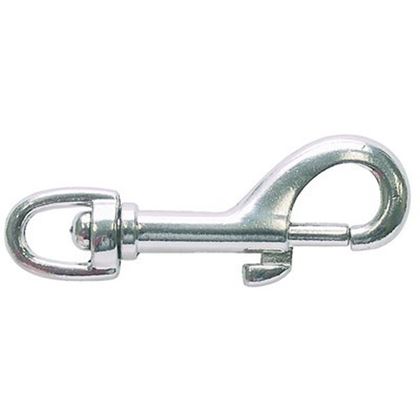 Nickel plated swivel snap hook, 53mm
