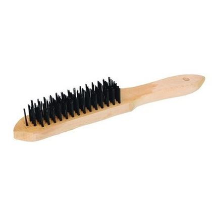 St.wire brush 5 row, wooden 300