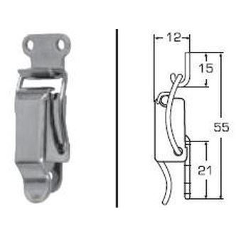 Bailing latch A-55mm, B-12mm A2 STAINLESS STEEL SWL=0,5kN