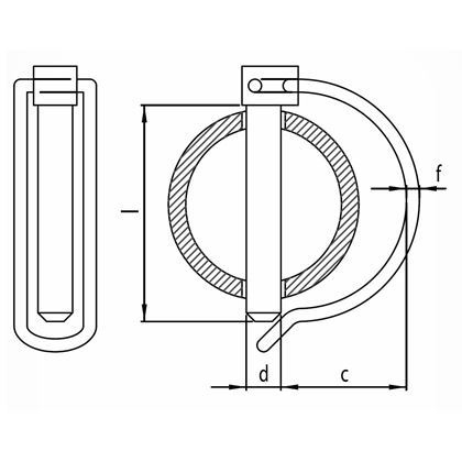 8.0x40 Linch pin for pipes