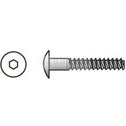 7.0x60 BLACK ZINC Connection screw, pan head, hexagon