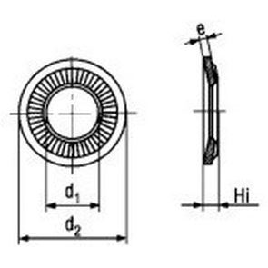 M8 pr.8.2x18x1.4 A2 STAINLESS STEEL Washers contact NFE25-511M