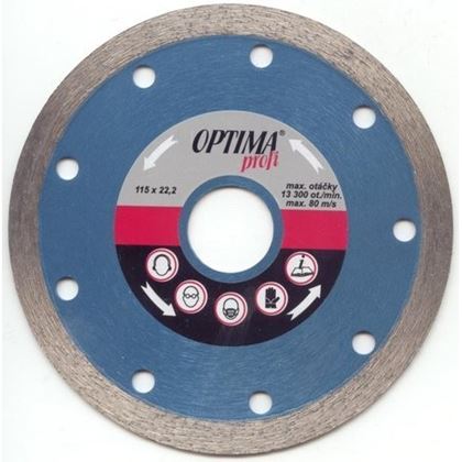 115 Diamond cutting wheel for tiles with continuous rim DK115