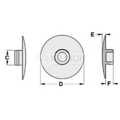 Cap screw M5 white for DIN 7991