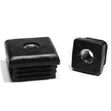 30x30 Square insert with metal thread M10 J30 BLACK