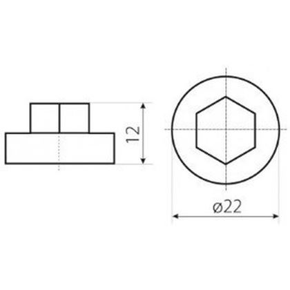 Cover of screw 6.3 RAL 7035 19-3/8 GREY