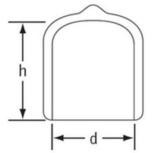 M12x19mm Plastic insert with thread PCWA-0111-019
