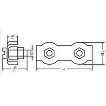 5 A2 STAINLESS STEEL Duplex Wire rope clamp
