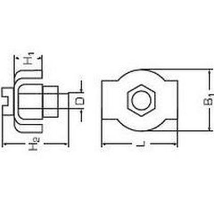 3x17 ZINC Simplex wire rope clamp